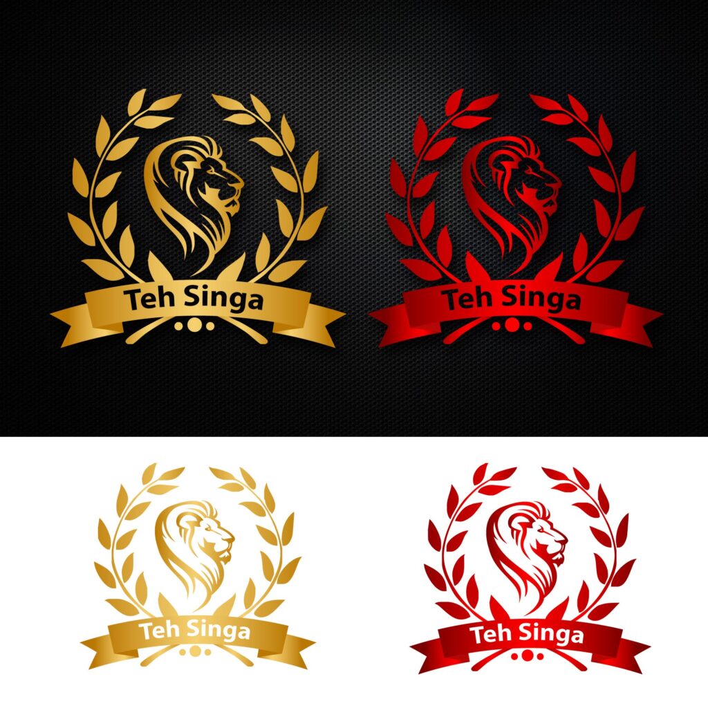 logo singa keren berwarna