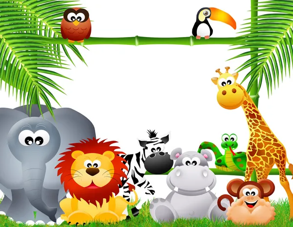 gambar kebun binatang kartun