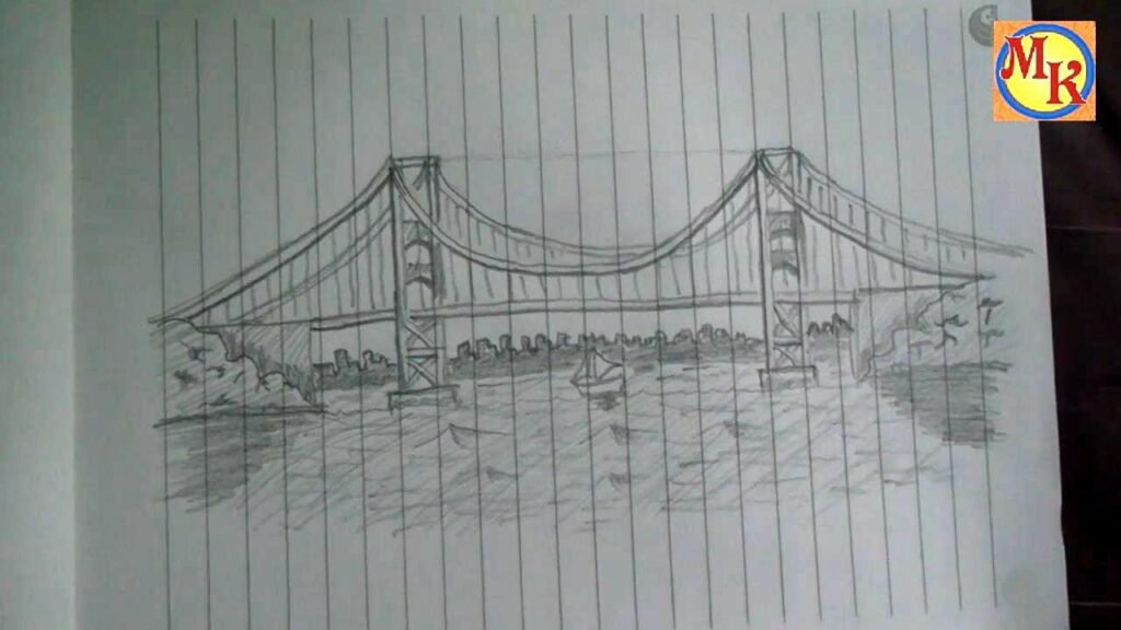 sketsa jembatan
