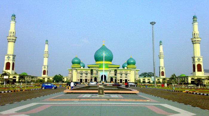 Cat Masjid Warna Hijau