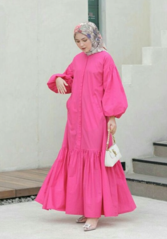 Gamis Pink Fanta Cocok Dengan Jilbab Warna Apa