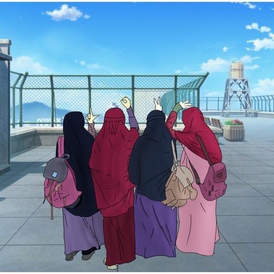 Kartun Muslimah 4 Sahabat Bercadar