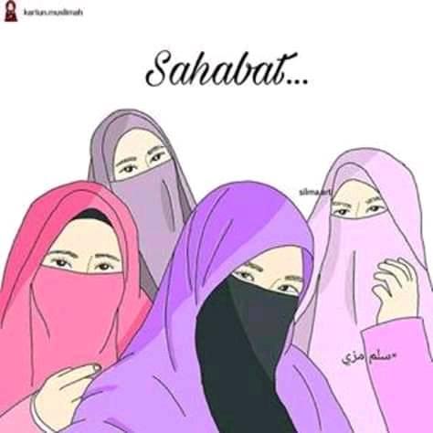 Kartun Muslimah 4 Sahabat Bercadar