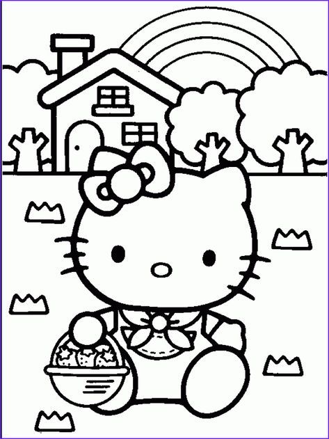 Mewarnai Gambar Hello Kitty