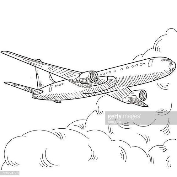 Gambar Pesawat Untuk Mewarnai