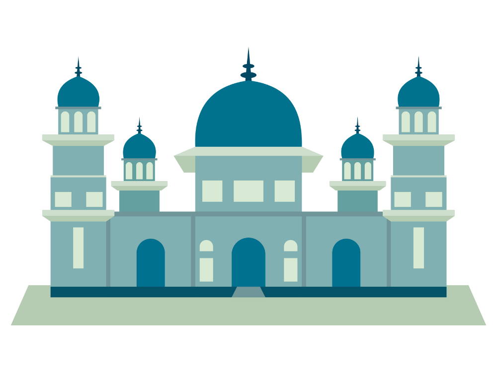 Sketsa Gambar Masjid Berwarna