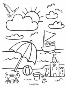 Kumpulan Sketsa Gambar Pantai Terbagus dan Terlengkap - Blog Pengajar Tekno