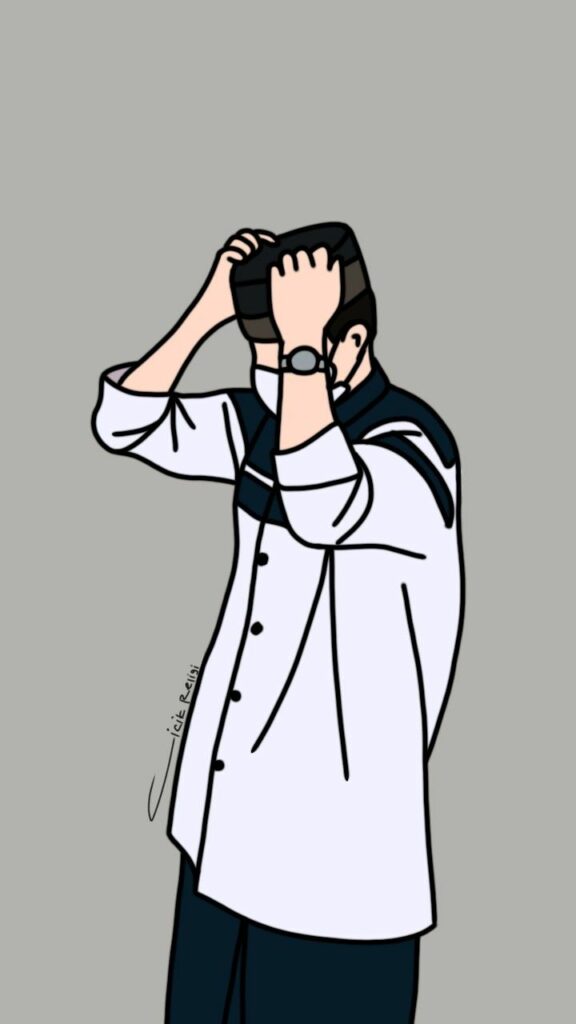 wallpaper santri salafi kartun gratis