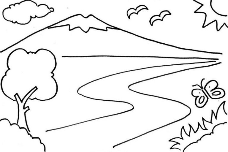 Kumpulan Mewarnai Pemandangan Alam Terbagus dan Terlengkap - Blog