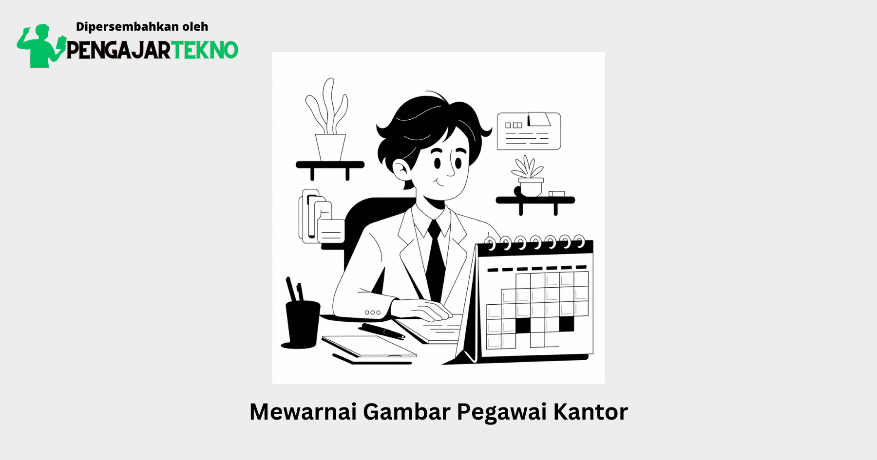 mewarnai gambar pegawai kantor