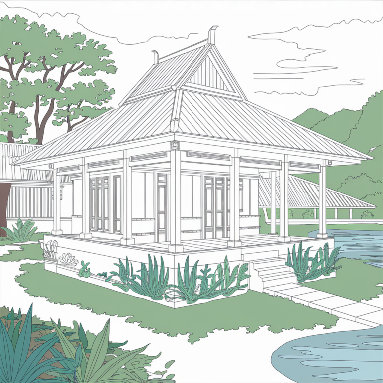 30 Gambar Rumah Belum Diwarnai untuk Diwarnai Blog Pengajar Tekno