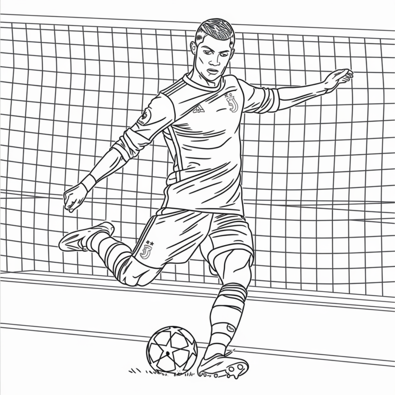 30 Gambar Mewarnai Ronaldo untuk Diwarnai - Blog Pengajar Tekno