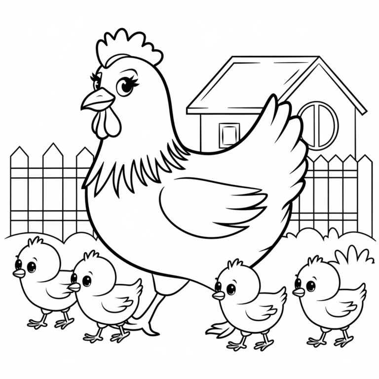 30 Gambar Ayam Hitam Putih untuk Diwarnai - Blog Pengajar Tekno