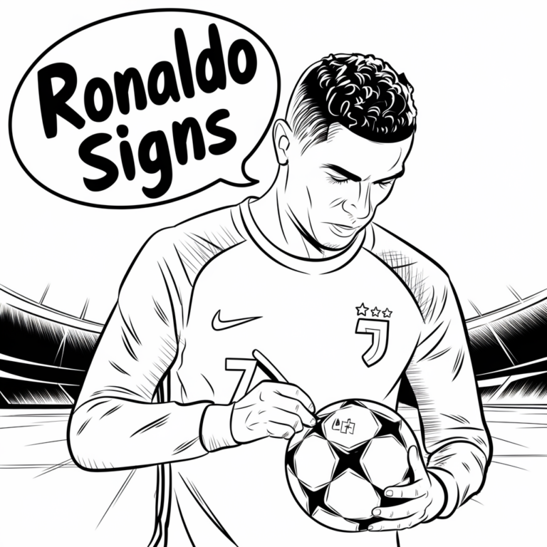 30 Gambar Mewarnai Ronaldo untuk Diwarnai - Blog Pengajar Tekno