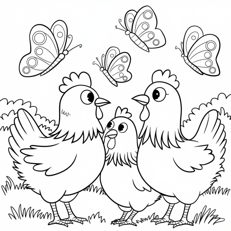 30 Gambar Ayam Hitam Putih untuk Diwarnai - Blog Pengajar Tekno