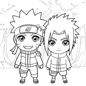 30 Ide Gambar Mewarnai Naruto dan Sasuke - Blog Pengajar Tekno