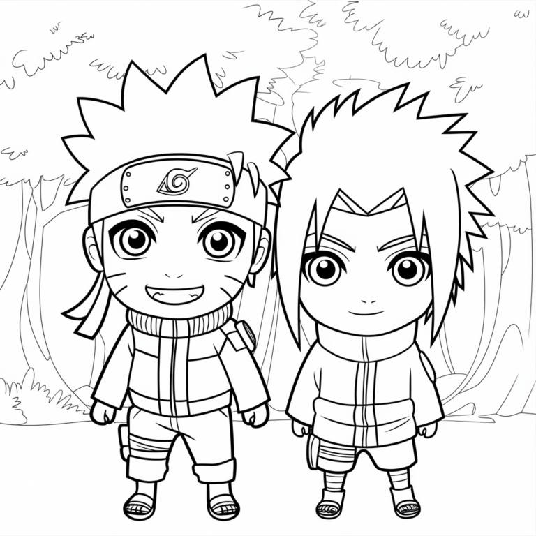 30 Ide Gambar Mewarnai Naruto dan Sasuke - Blog Pengajar Tekno