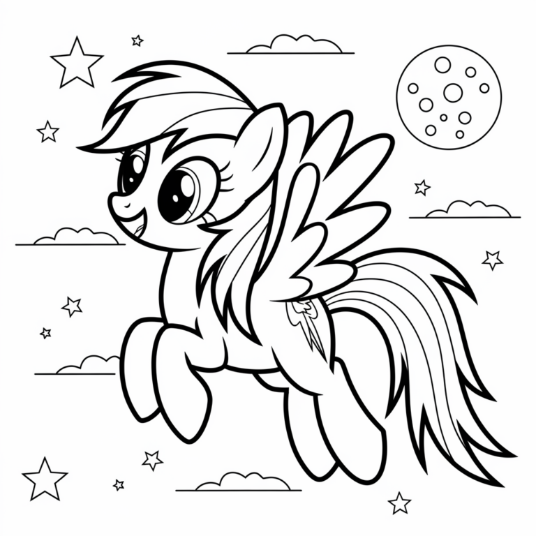 30 Gambar Mewarnai Kuda Poni Rainbow Dash - Blog Pengajar Tekno