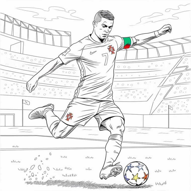 30 Gambar Mewarnai Ronaldo untuk Diwarnai - Blog Pengajar Tekno