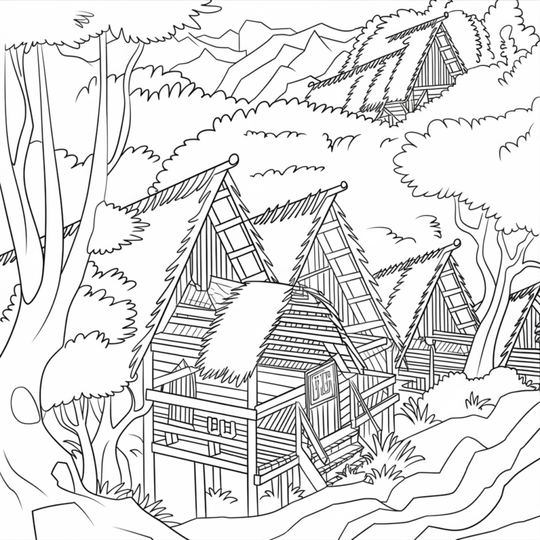 30 Gambar Rumah Belum Diwarnai untuk Diwarnai Blog Pengajar Tekno