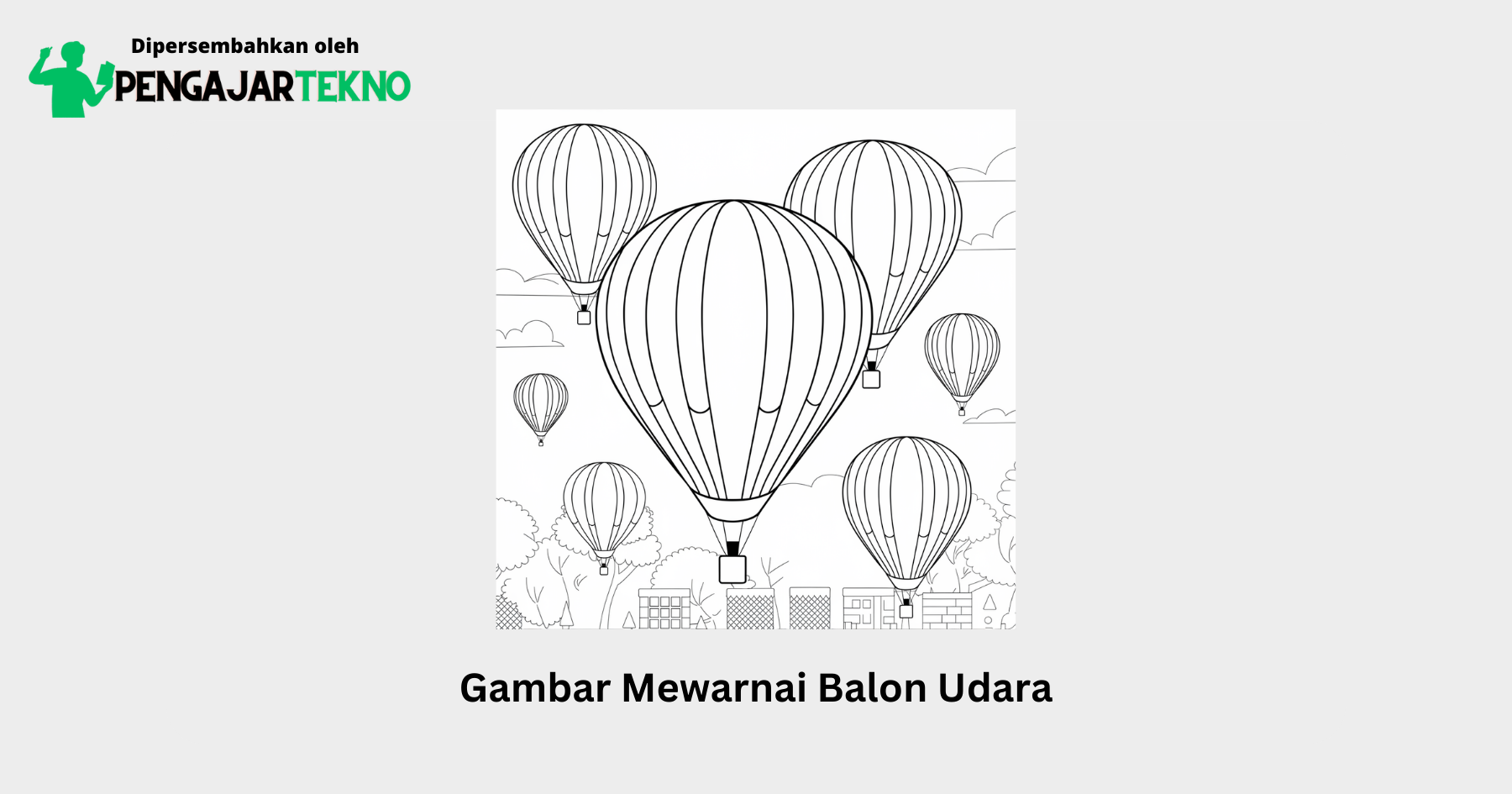 gambar mewarnai balon udara