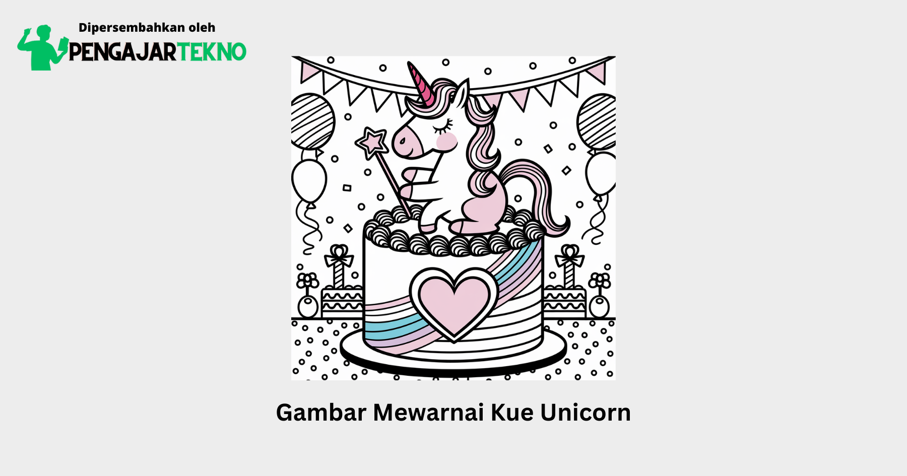 gambar mewarnai kue unicorn