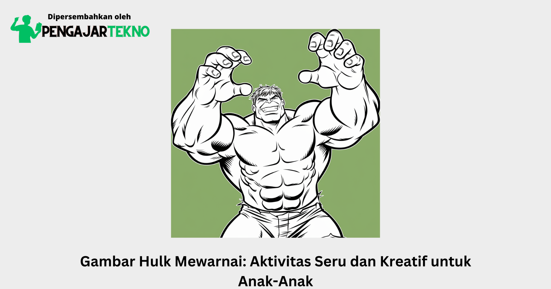 gambar hulk mewarnai