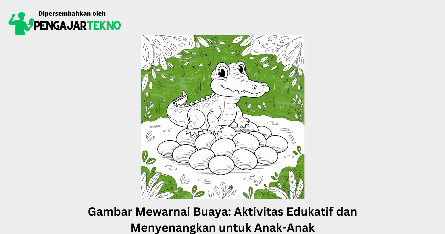 gambar mewarnai buaya