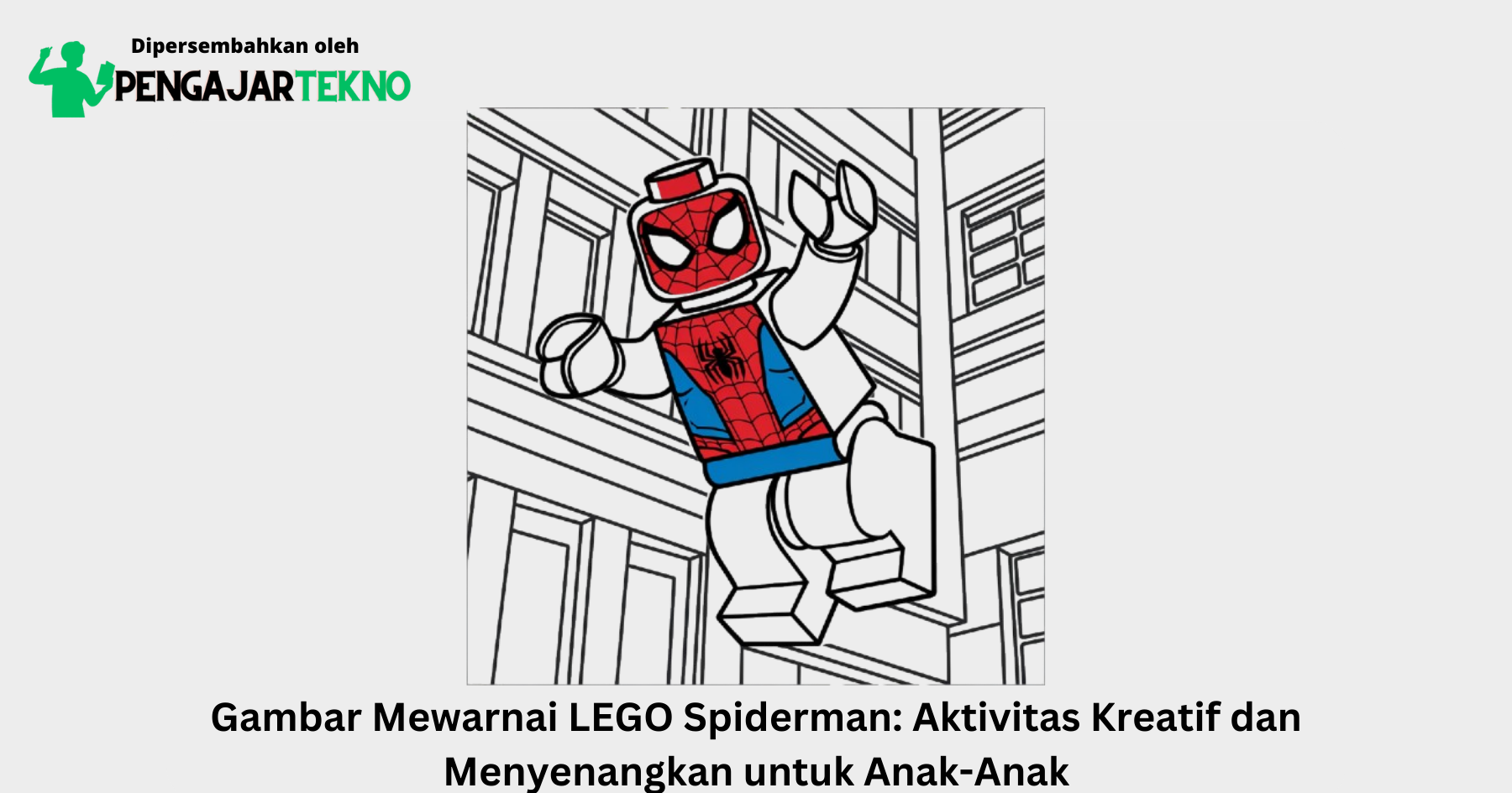 gambar mewarnai lego spiderman