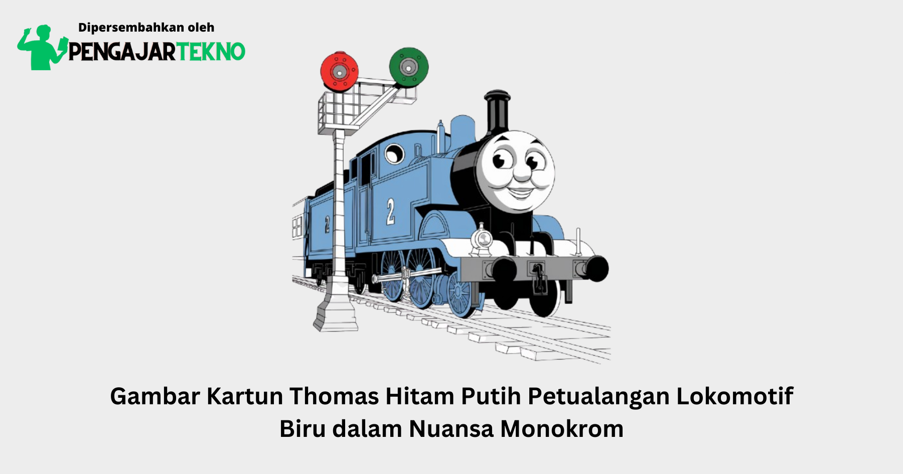 gambar kartun thomas hitam putih