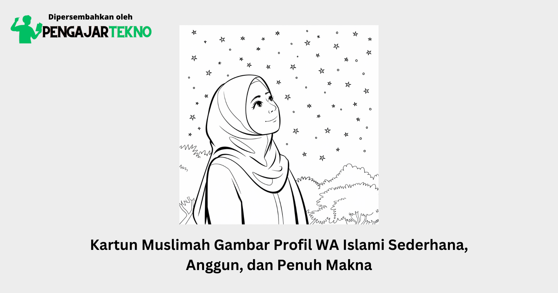 kartun muslimah gambar profil wa islami