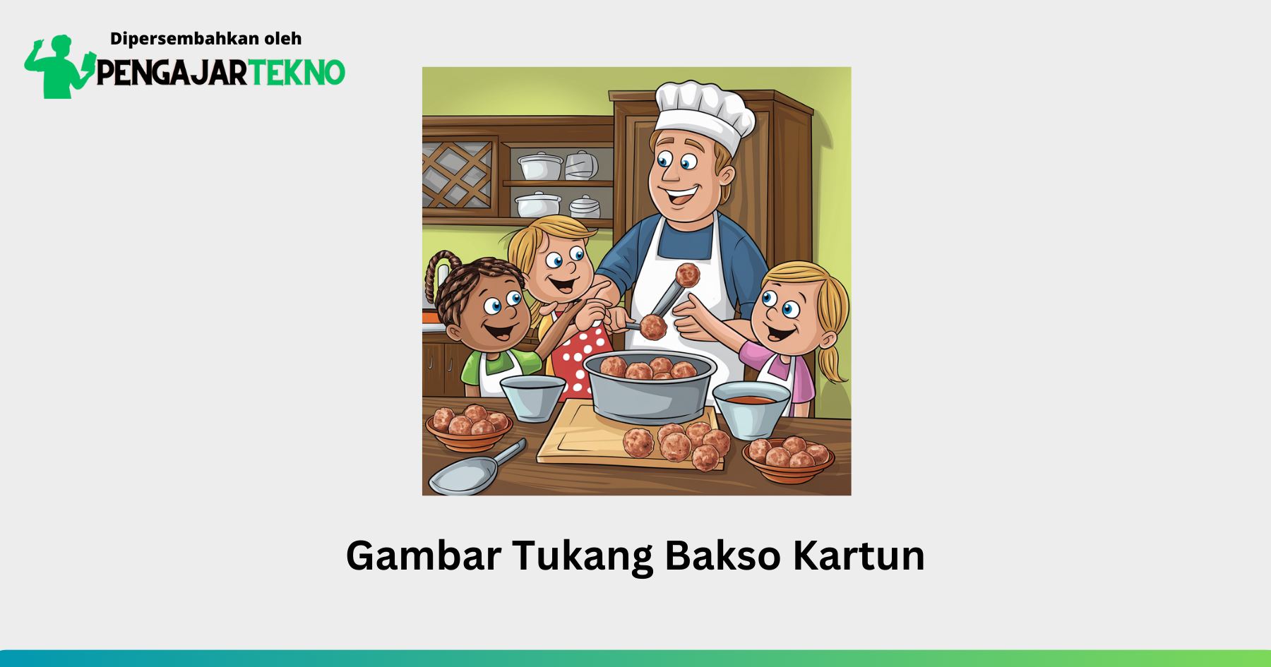 gambar tukang bakso kartun