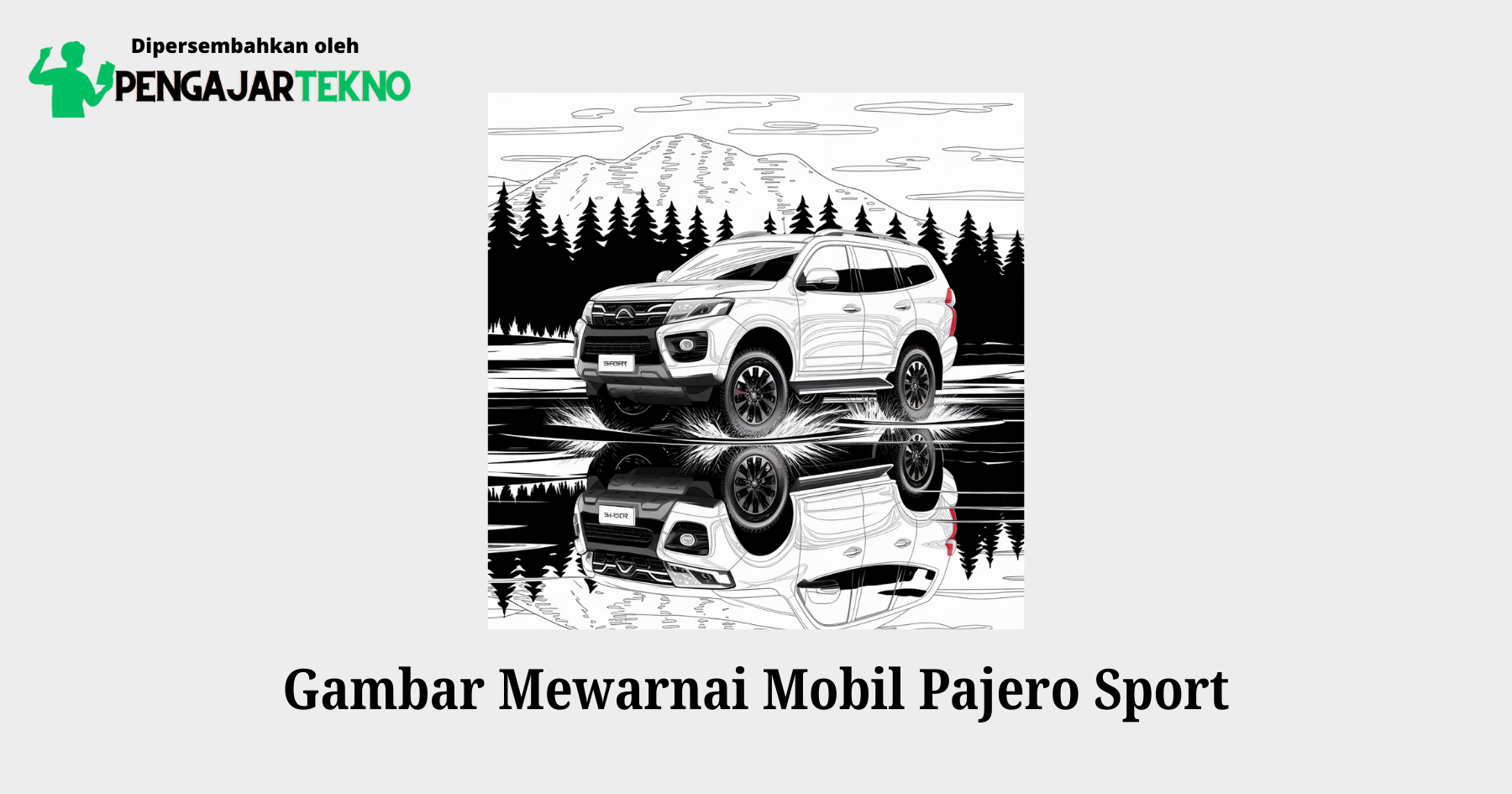 gambar mewarnai mobil pajero sport