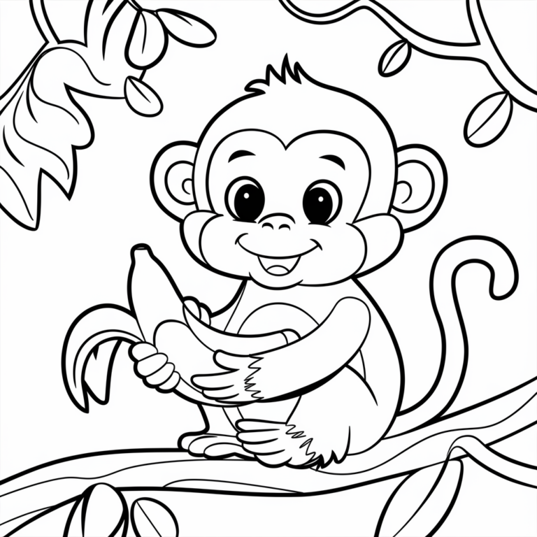 Gambar Monyet untuk Diwarnai - Blog Pengajar Tekno