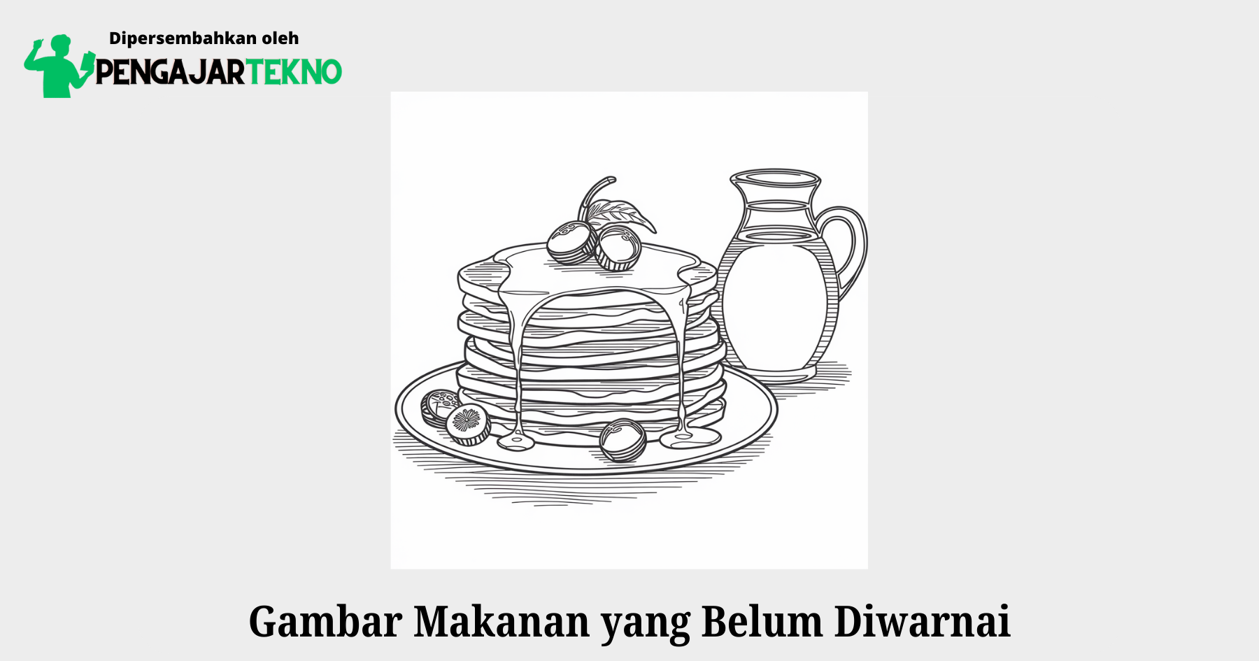 gambar makanan yang belum diwarnai