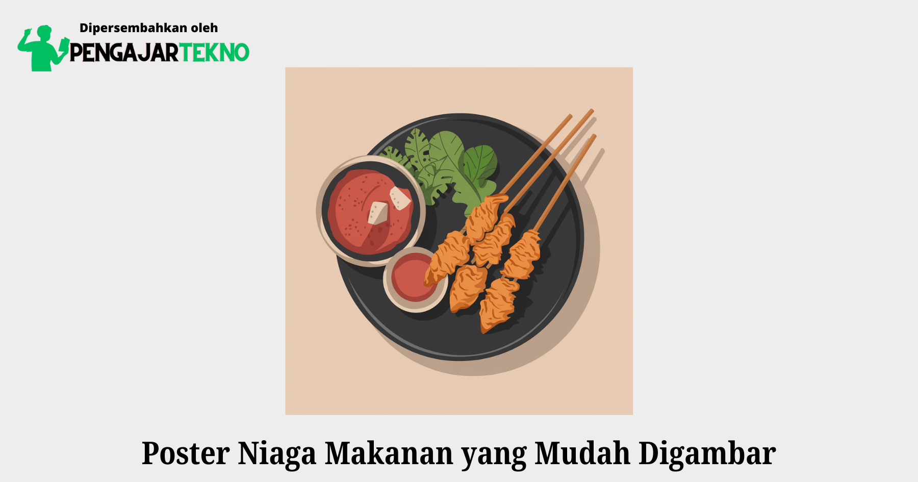 poster niaga makanan yang mudah digambar