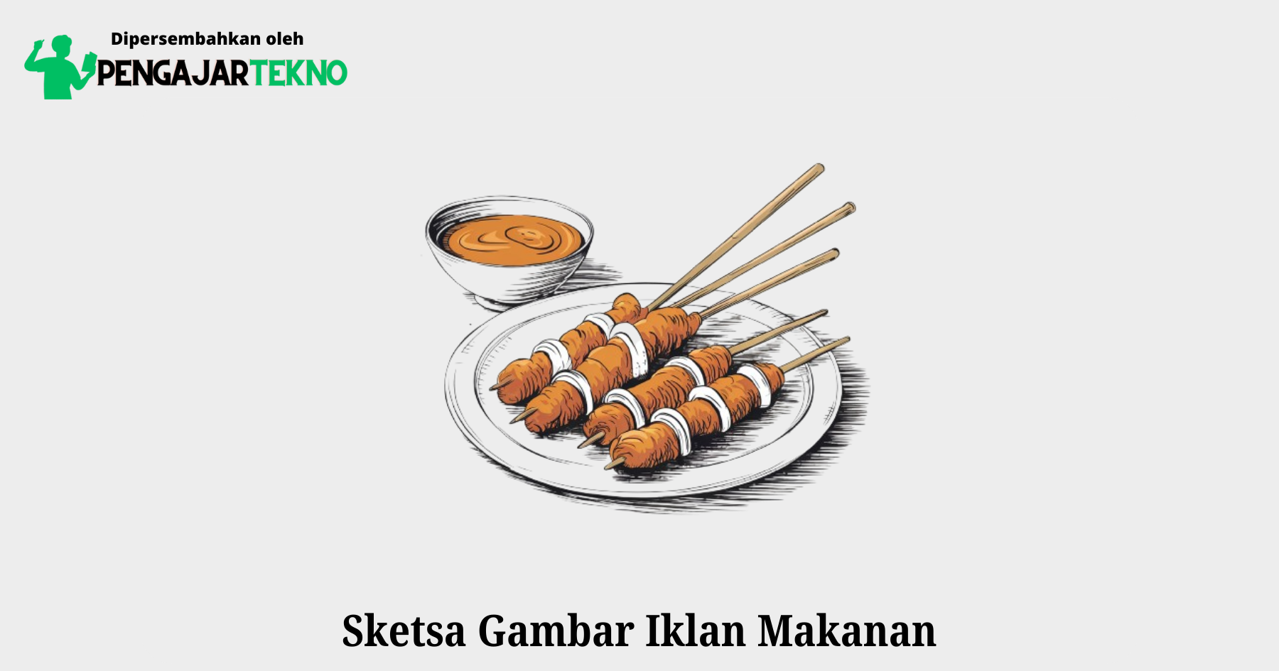 sketsa gambar iklan makanan