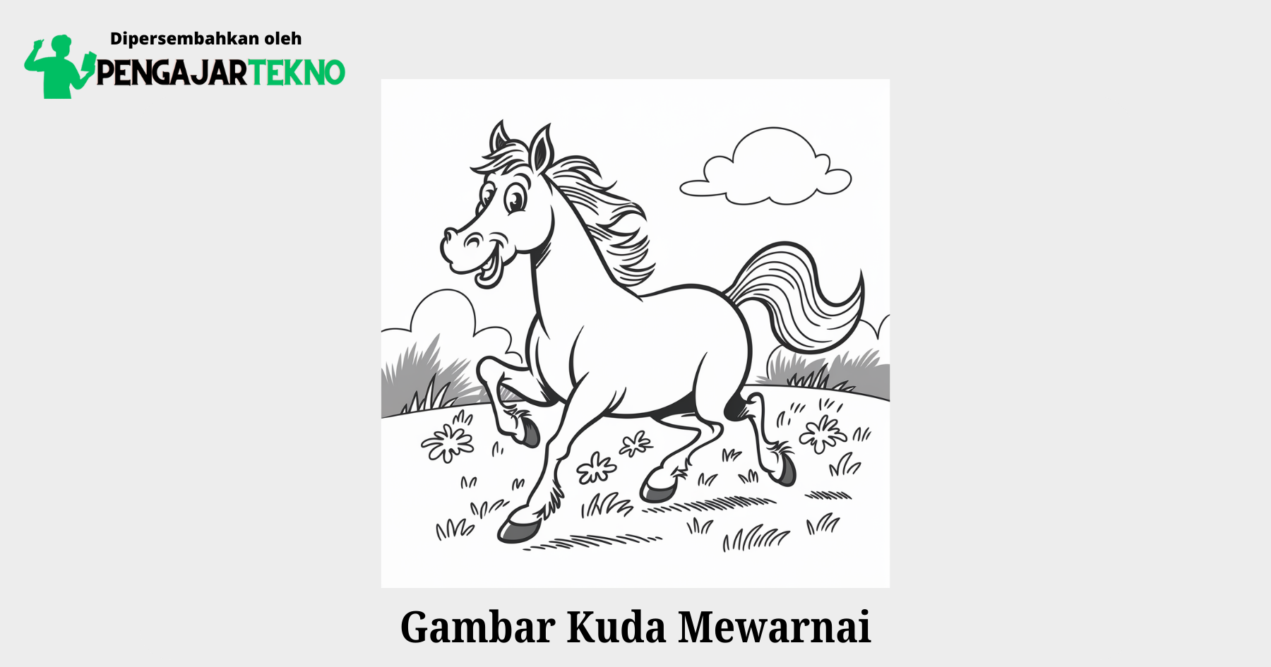 gambar kuda mewarnai