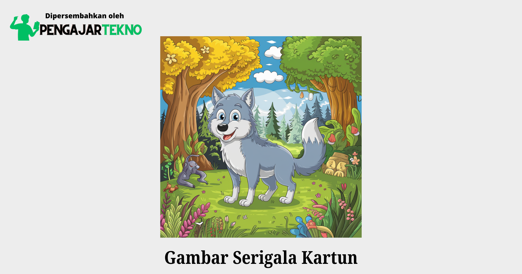 gambar serigala kartun