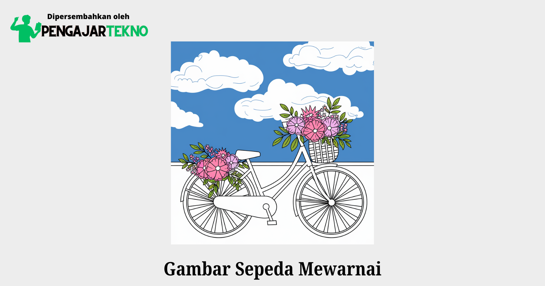 gambar sepeda mewarnai